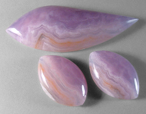 Royal Aztec Agate cabochons sold as a pair